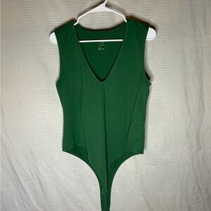 Deep V-neck bodysuit